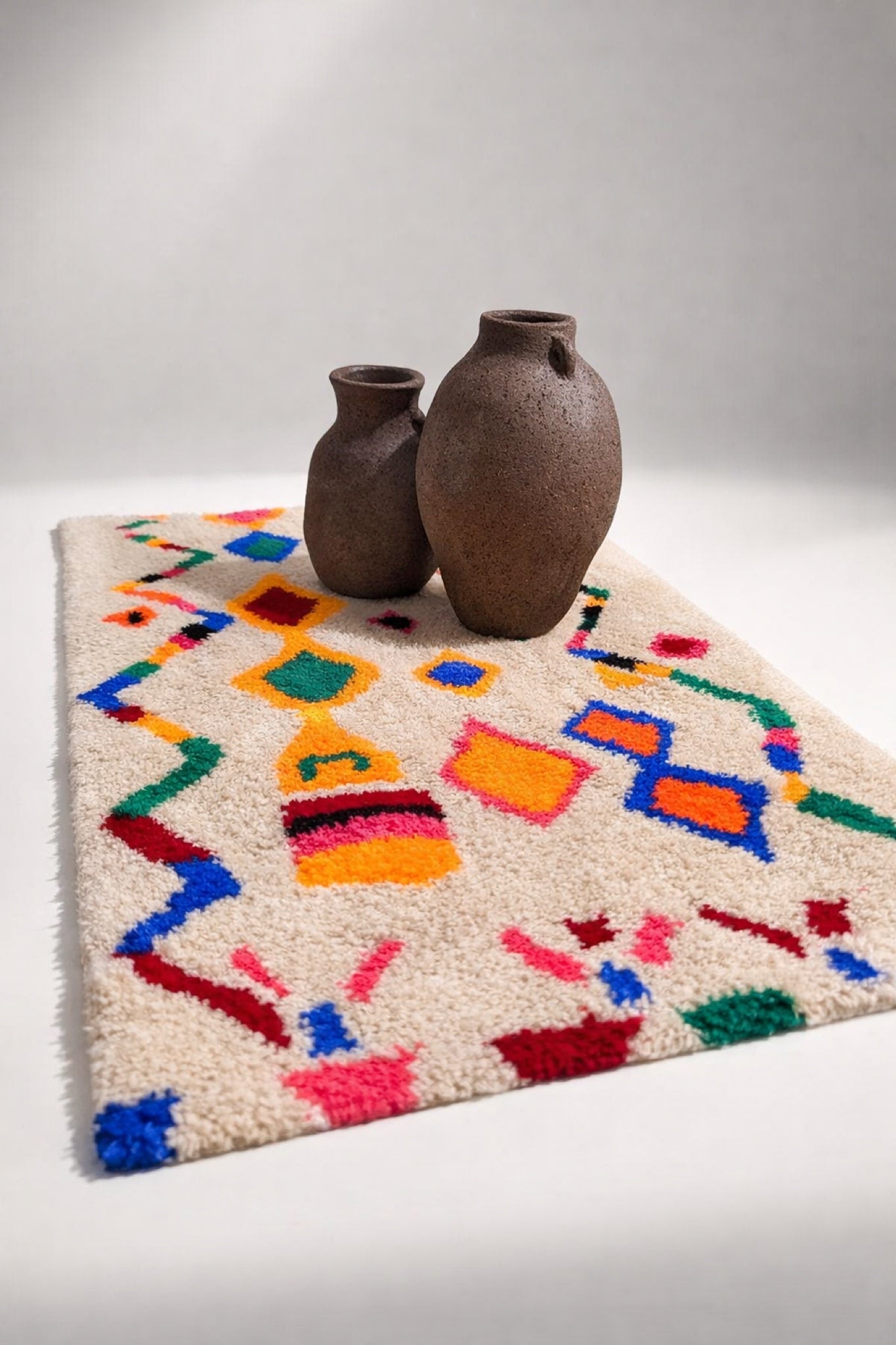Handmade Tufted Rug – Colorful Abstract Design | Artisan Decorative Rug