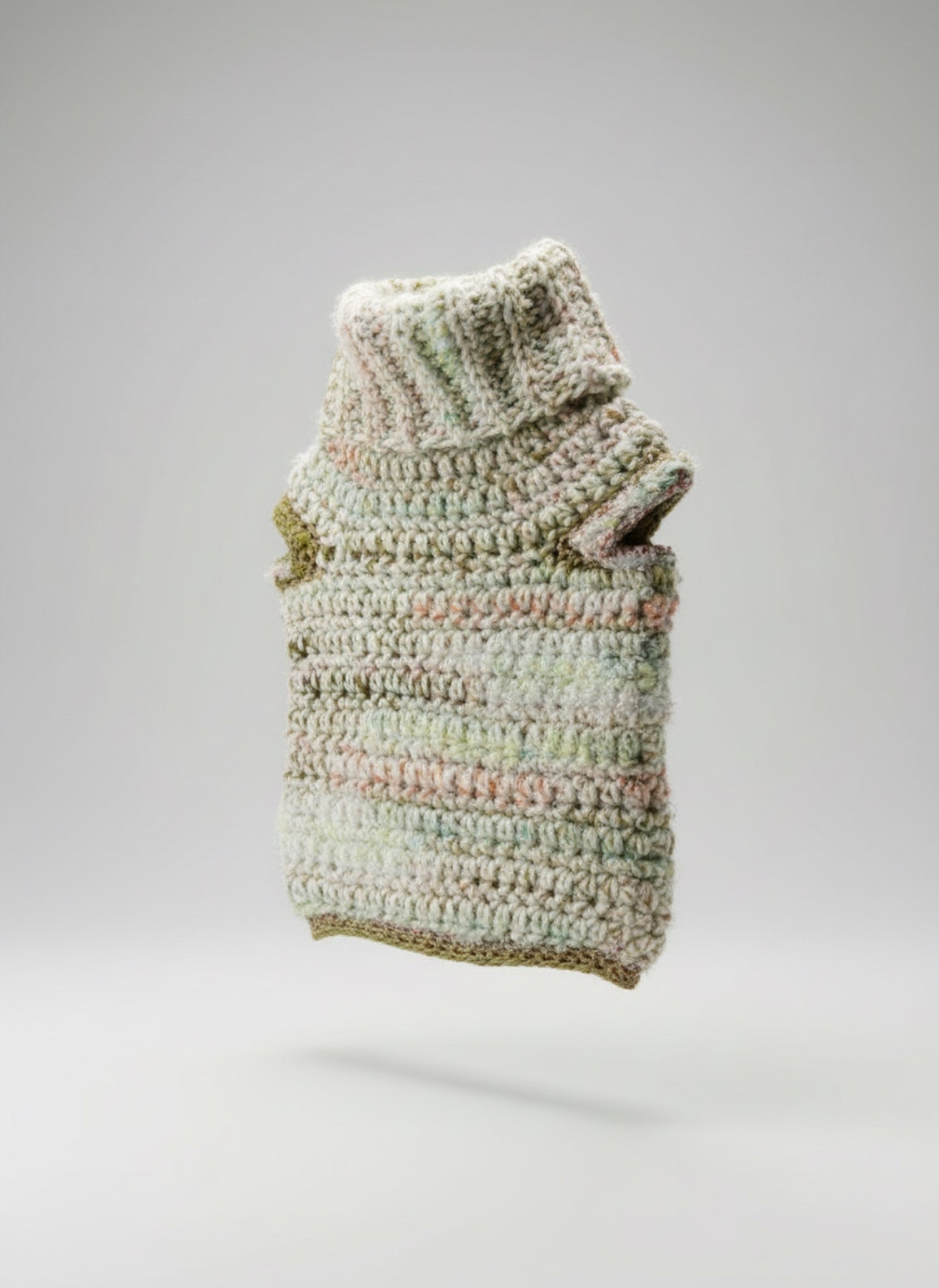 Handmade Crochet Sleeveless Turtleneck