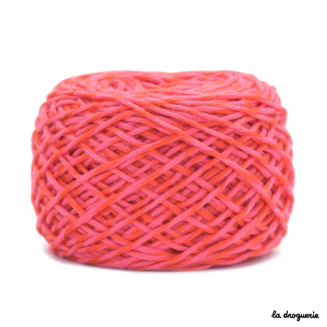 Fruit Salad knitting yarn (50% organic cotton, 50% bamboo): Watermelon and melon smoothie