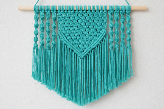 Rustic Macramé Cotton Emerald Green