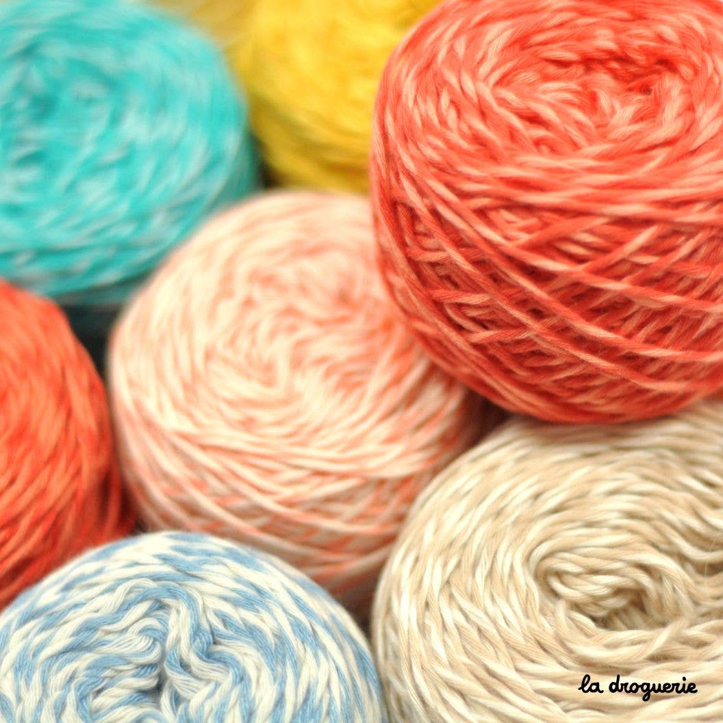 Fruit Salad knitting yarn (50% organic cotton, 50% bamboo): Rocher coco